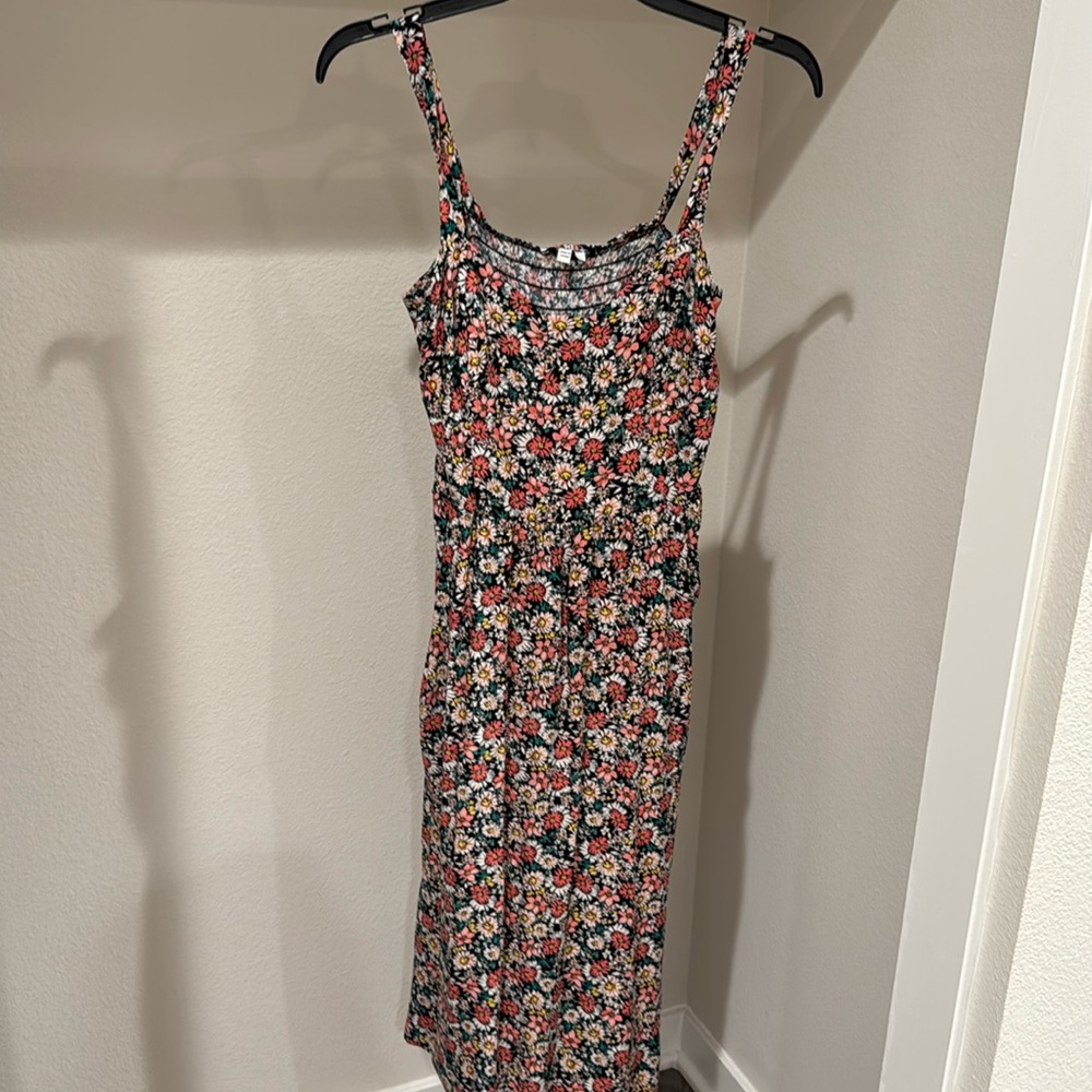 Floral Midi Sleeveless Dress